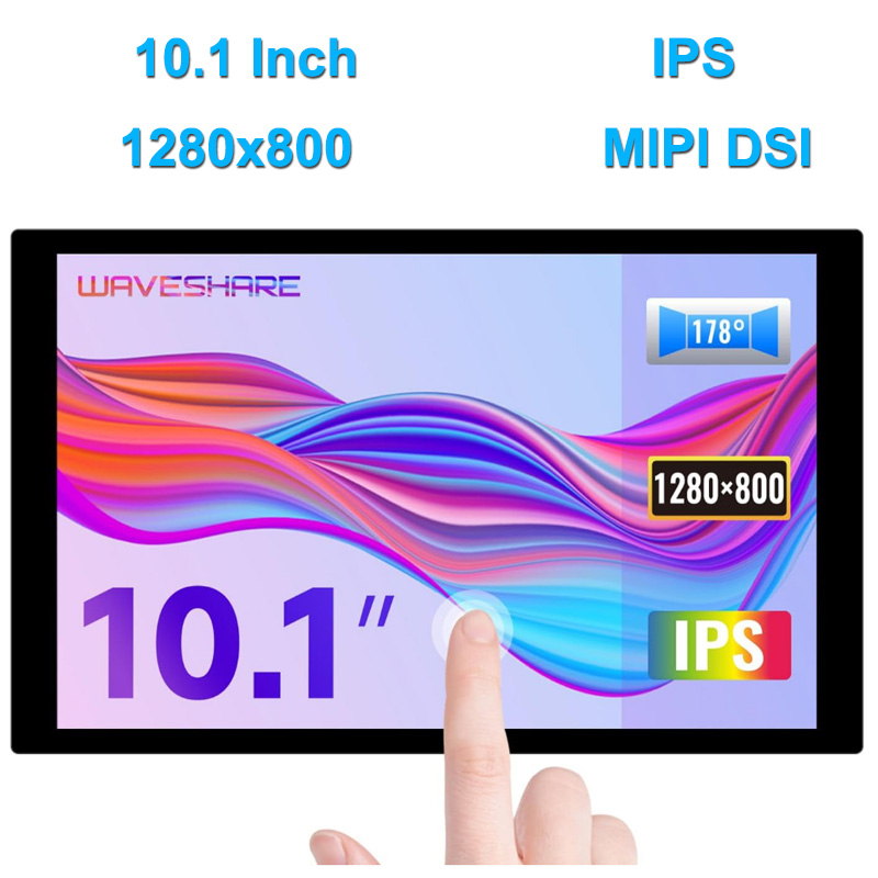 Raspberry Pi 10.1 Inch Capacitive Touch Screen Ips - Waveshare pantalla táctil capacitiva IPS de