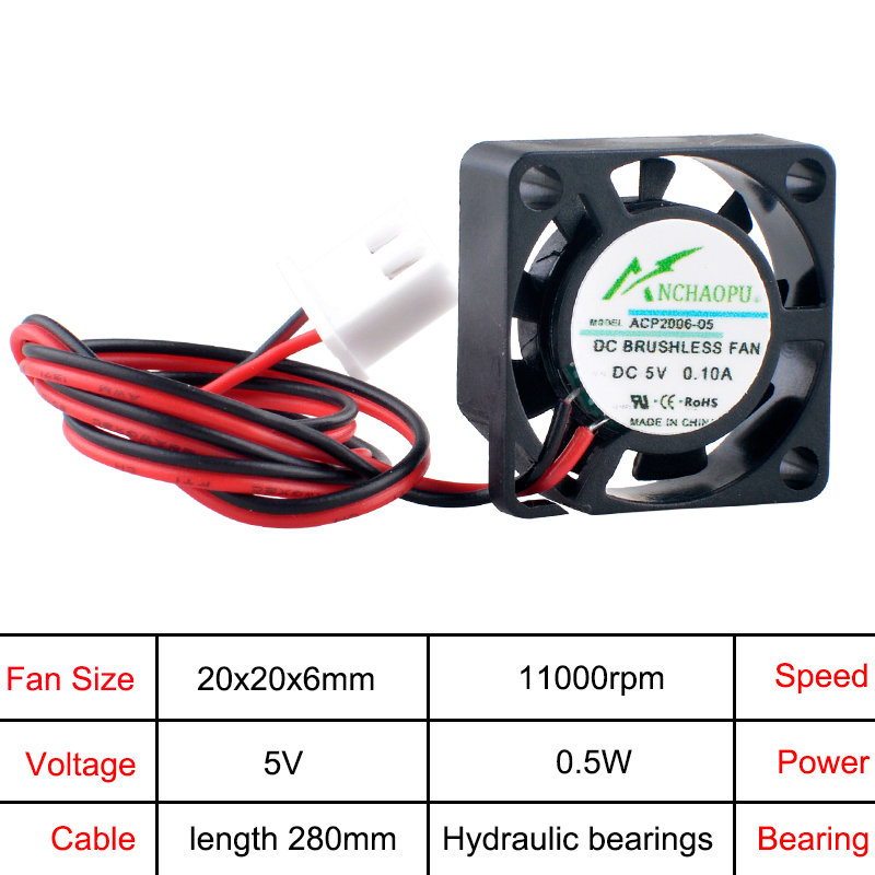 ANCHAOPU ACP2006 Ventilador de - Raspberry Pi Water Cooling Kit reseña y precio